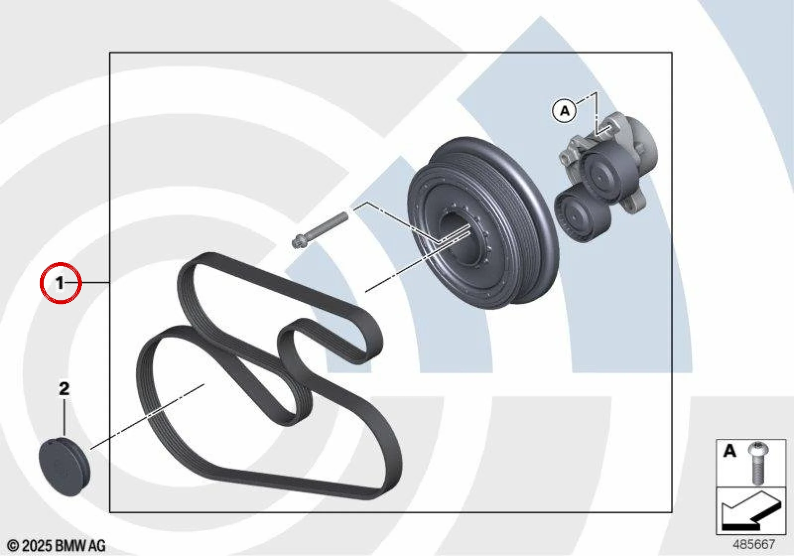 BMW F01 F02 F07 F10… Kayış Tahrik Tamir Takımı 11282469671