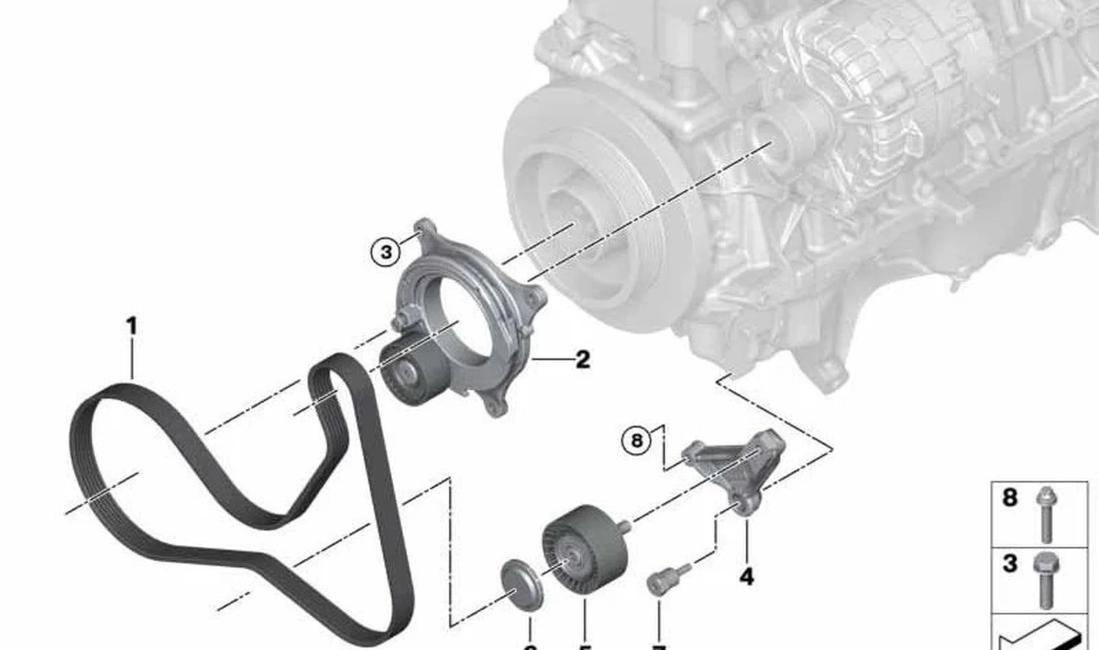 BMW F97 F98 G20 G21 Kayış Tahrik Mesafe Cıvatası 11288469699