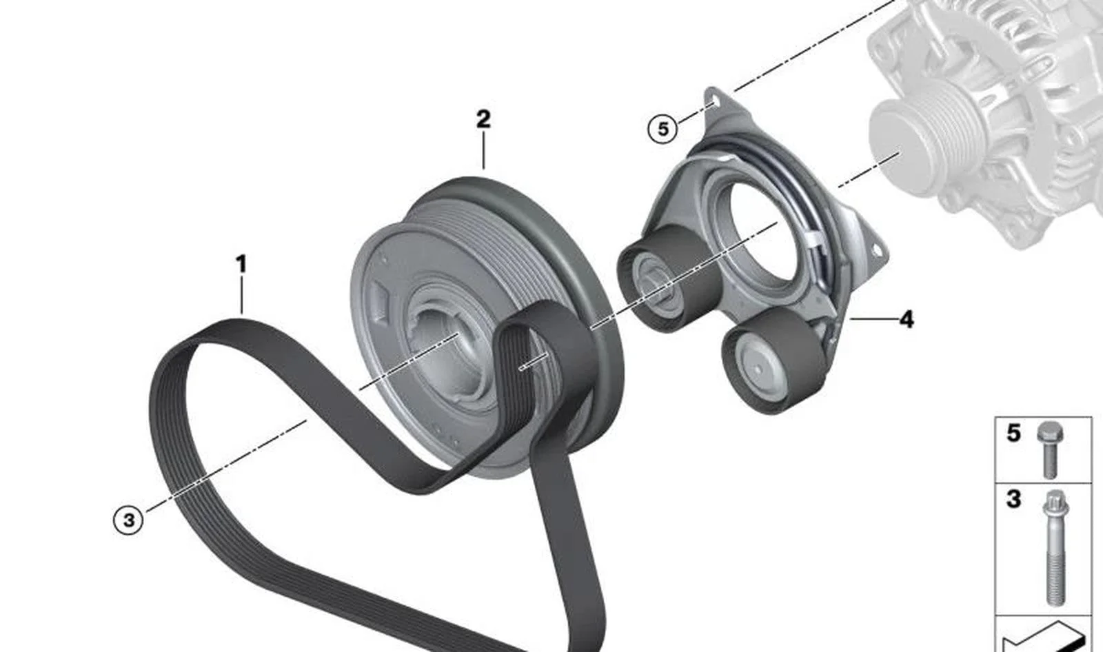BMW E46 E60 E61 E81… Motor Kayış Gergisi 11288471935