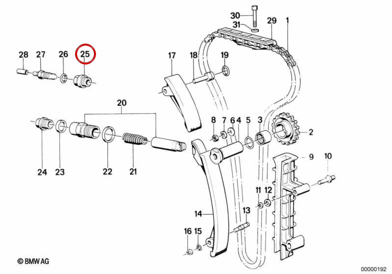 BMW 3 Serisi E30 E36 Supap Mekanizması Dişli Burcu 11311310752
