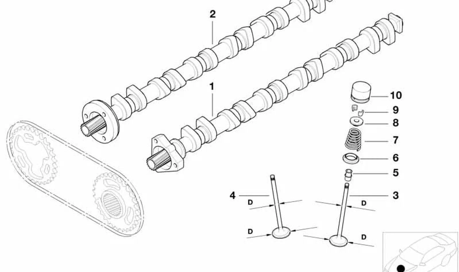 BMW E38 E39 E46 E53… Egzoz Eksantrik Mili 11311435416