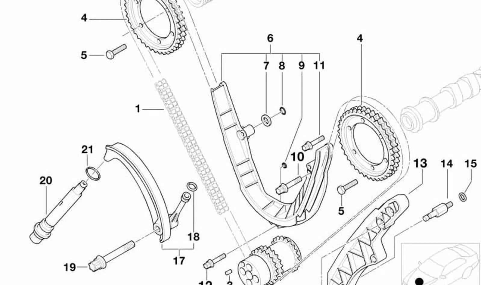 BMW E38 E39 E53 Yataklama Pimi 11311745409