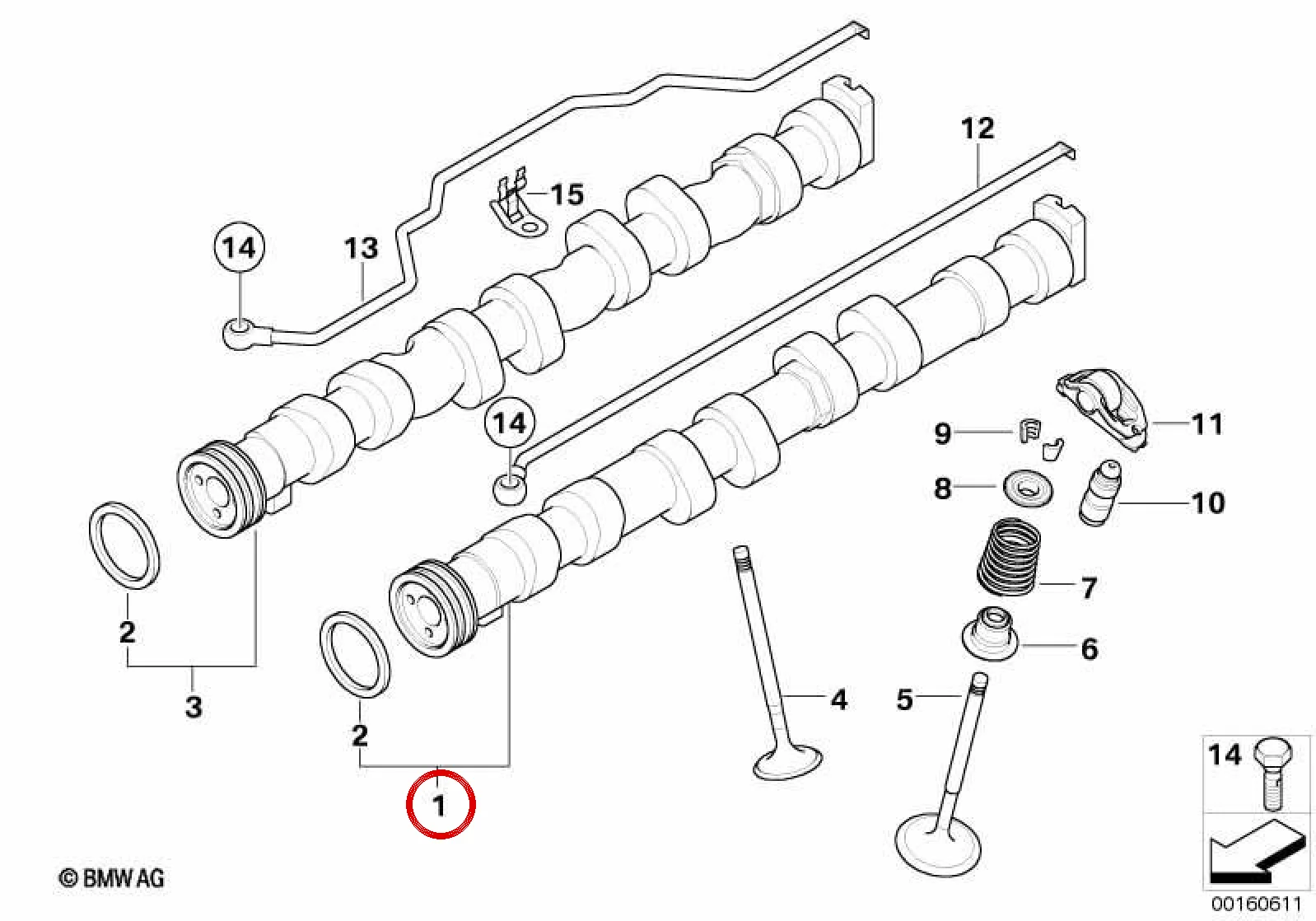 BMW E60 E61 E81 E82… Emme Eksantrik Mili 11317563345
