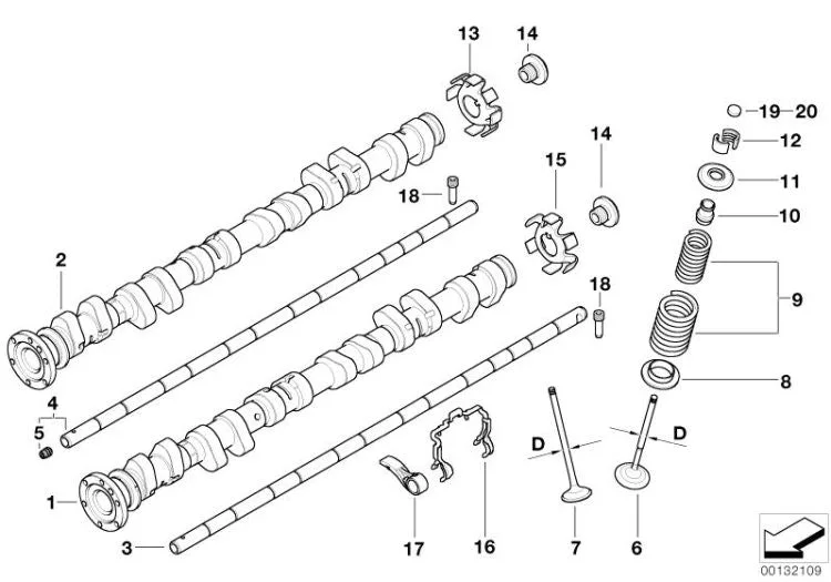 BMW 3 Serisi E46 Emme Eksantrik Mili 11317832194
