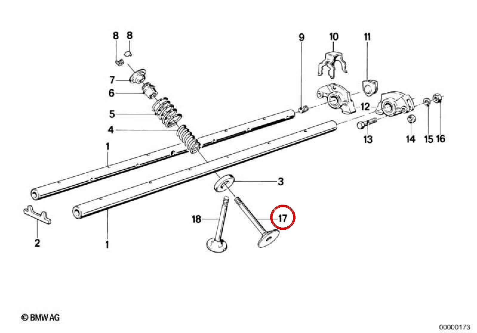 BMW E28 E30 E34 Emme Supabı 42/7,17 mm 11341714786