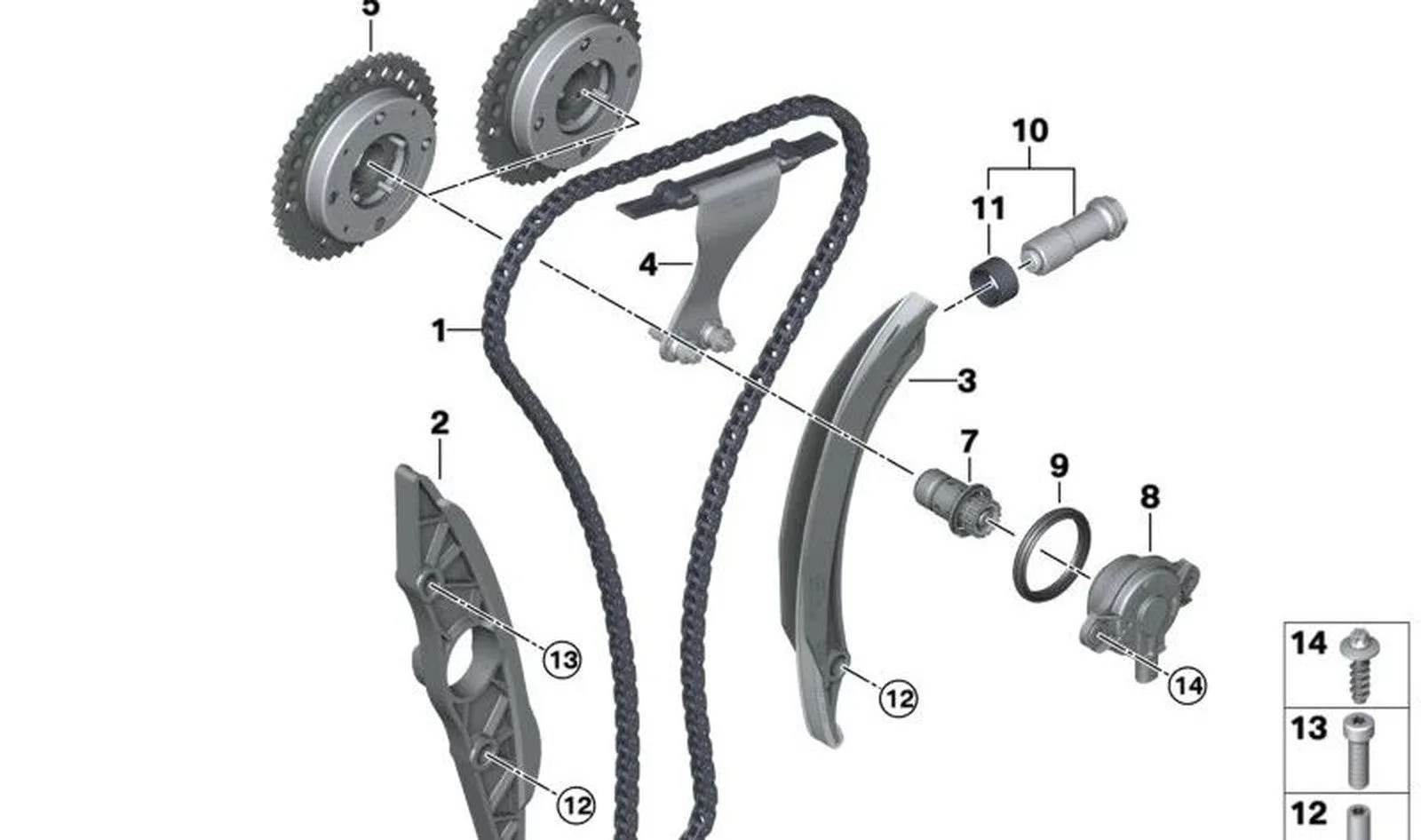 BMW G06 G20 G21 G22… Egzoz Eksantrik Mili VANOS Ayarlayıcısı 11368695712