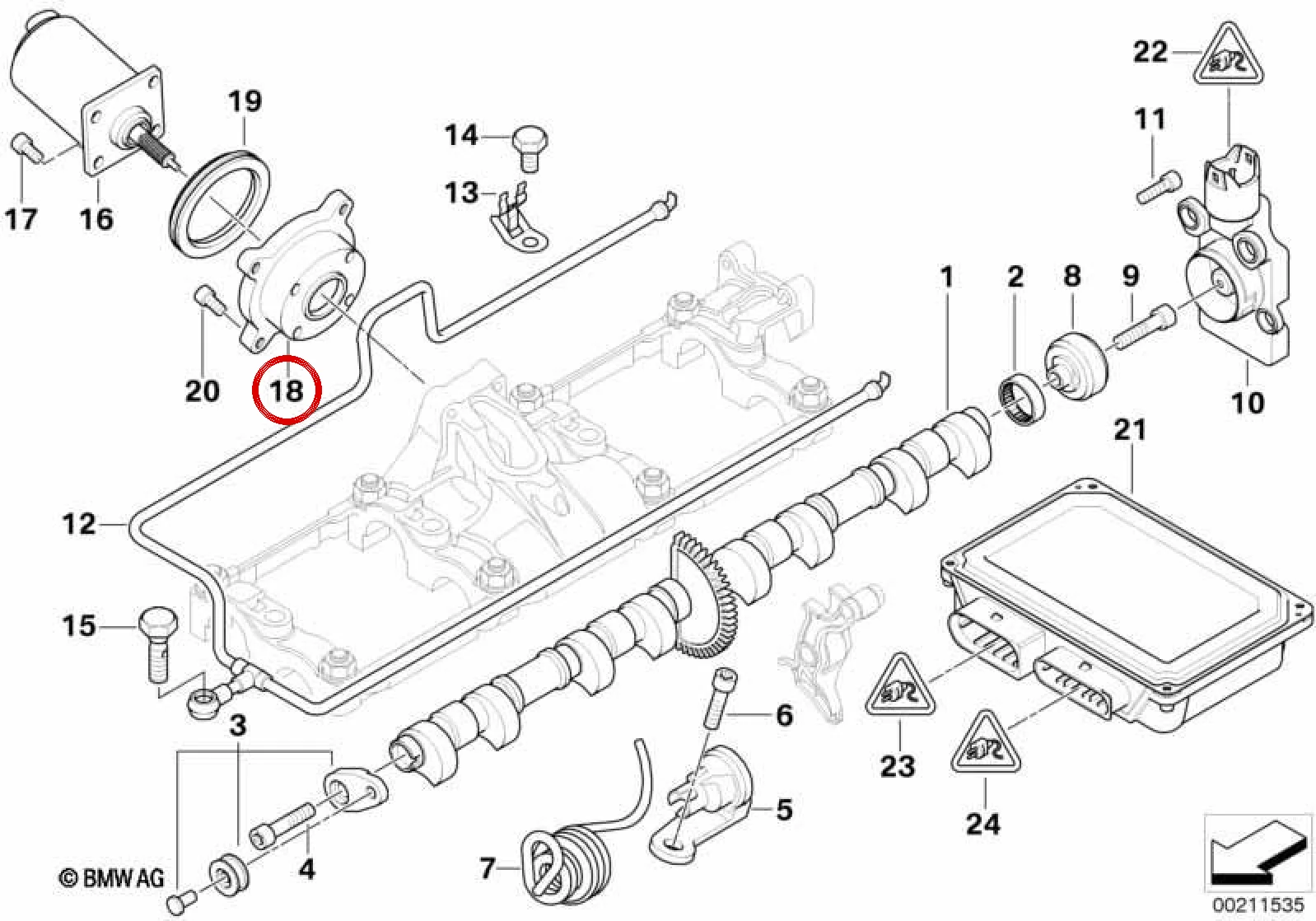 BMW E53 E60 E61 E63… Mesafe Parçası 11377514508