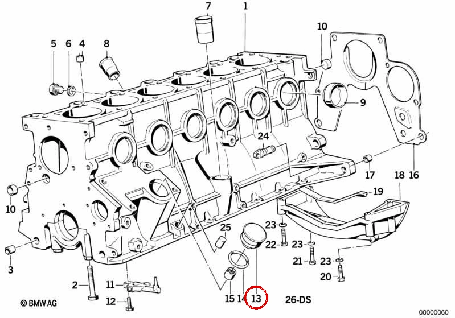 BMW E28 E30 E34 Yağ Pompası Yatak Kapağı 11411275867