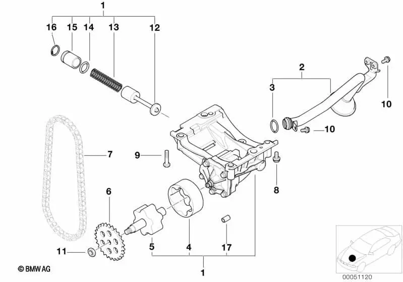 BMW E36 E39 E46 E53… Yağ Pompası Zincir Dişlisi 11411432737