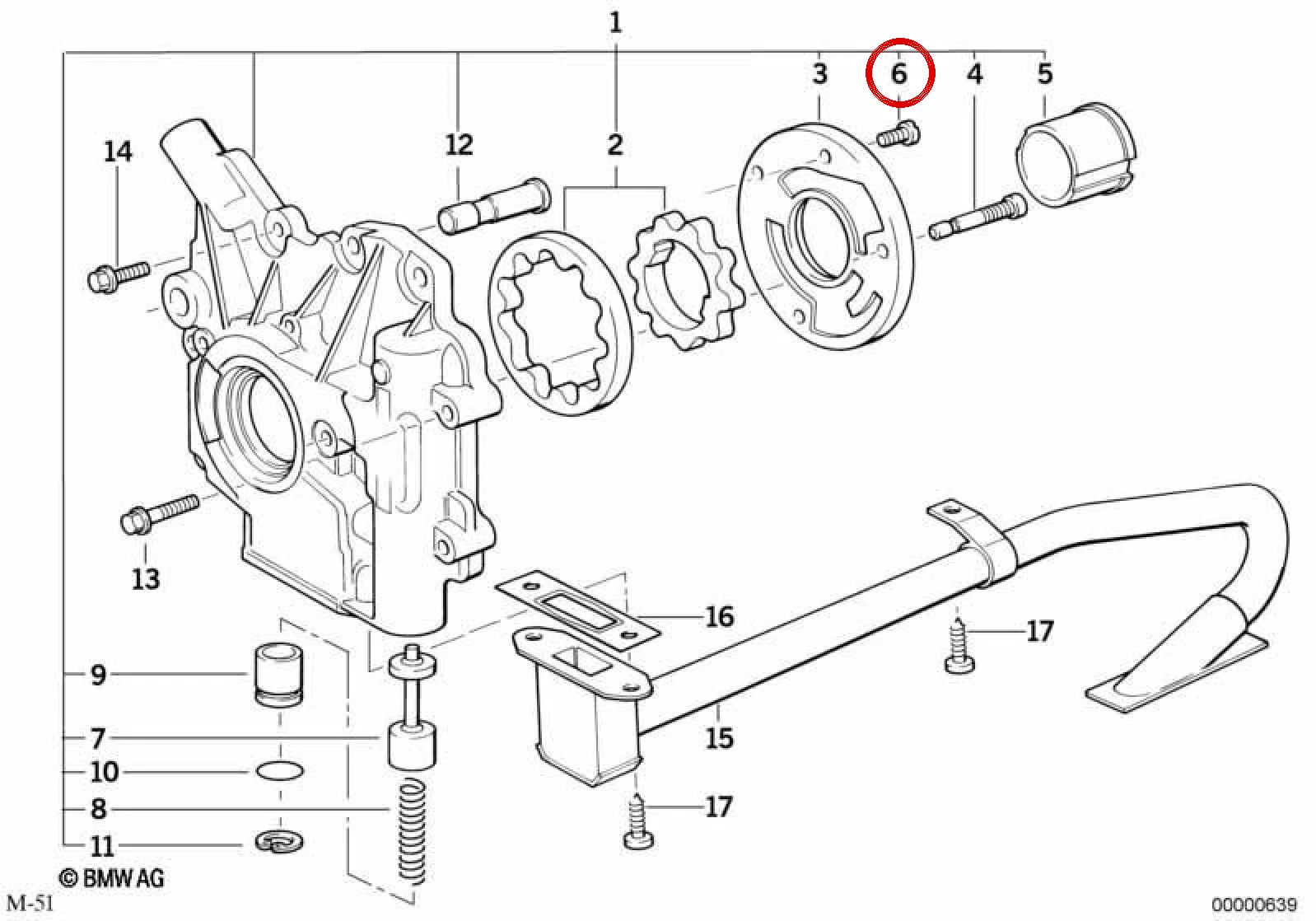 BMW E34 E36 E38 E39… Silindir Başlı Cıvata M6x14 11412244769