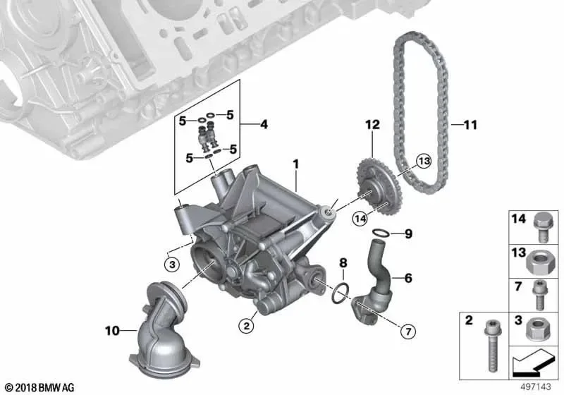 BMW G11 G12 G14 G15… Yağ Emiş Borusu 11418648786