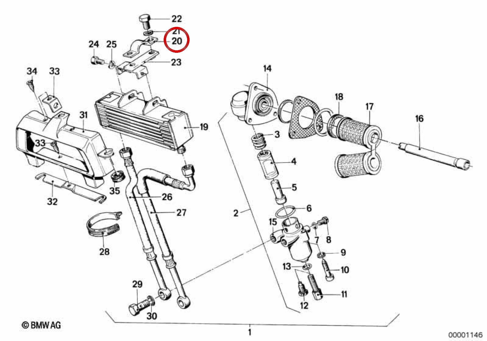 BMW E30 E34 E36 Yağ Karteri Kelepçesi 11421335389