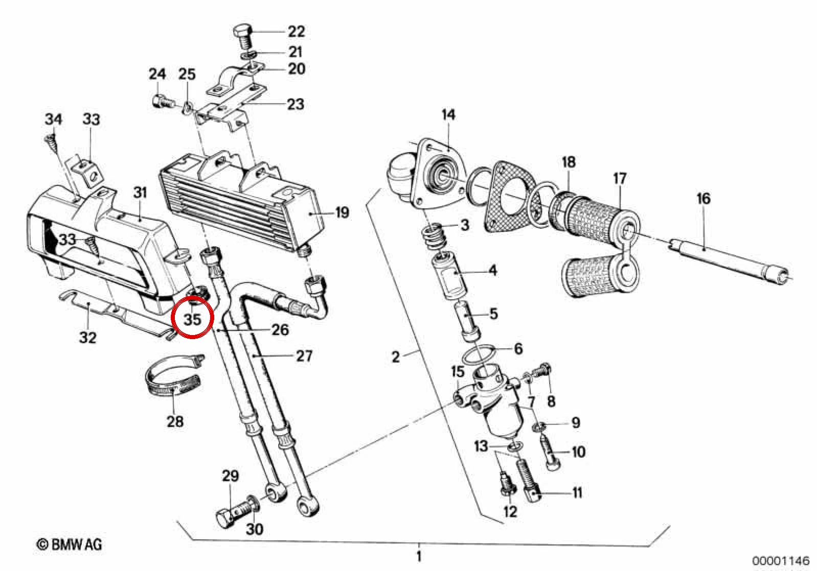 BMW E30 E31 E32 E34… Yağ Sistemi Burcu 11421336936