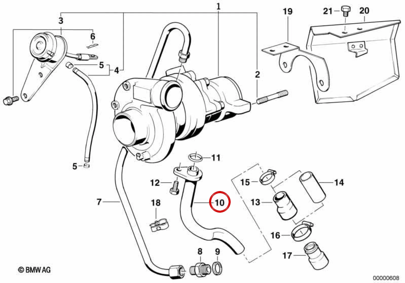 BMW E28 E30 E34 Yağ Dönüş Borusu 11422241650