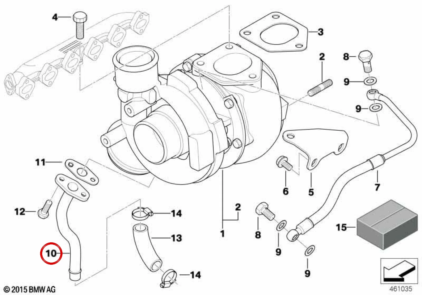 BMW E38 E39 E53 Yağ Geri Dönüş Borusu 11422247916
