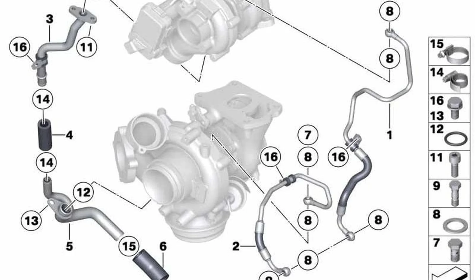 BMW E70 E71 F01 F07… Yağ Dönüş Borusu 11427800617