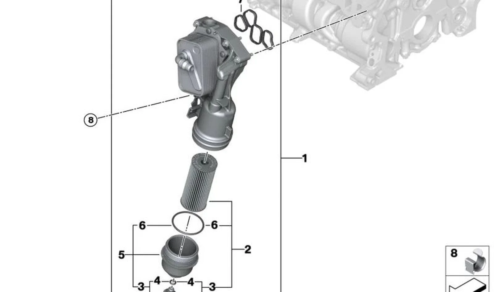 BMW E60 E61 E63 E64… Yağ Sistemi Conta Takımı 11427926136