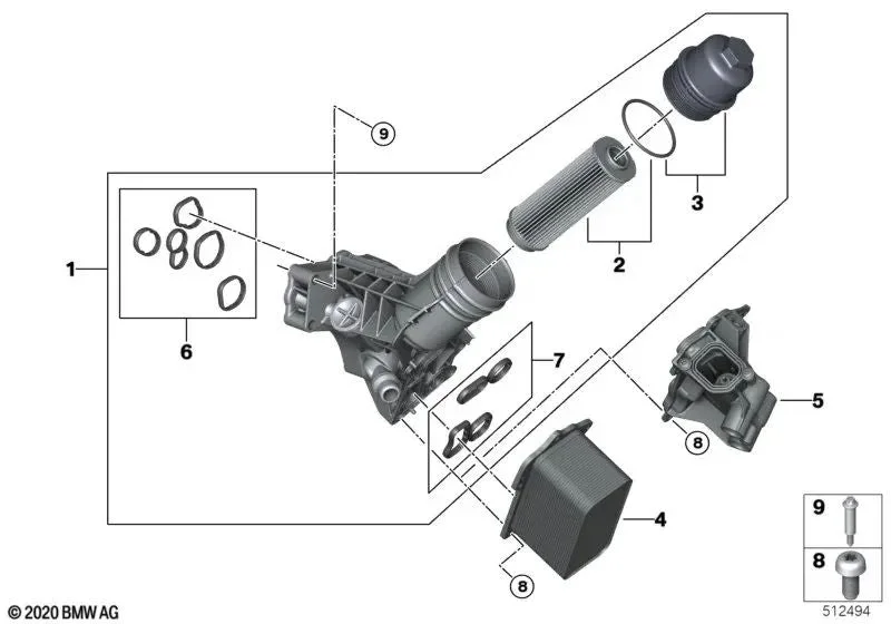 BMW G20 G22 G42 Termostat Gövdesi Termostatlı 11428489299