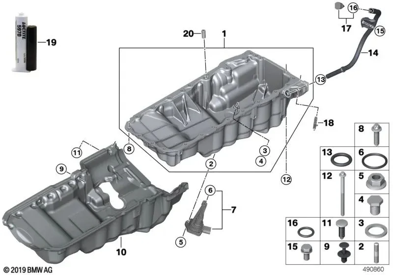 BMW G01 G05 G11 G14… Yağ Karteri Kılavuz Borusu 11438571196