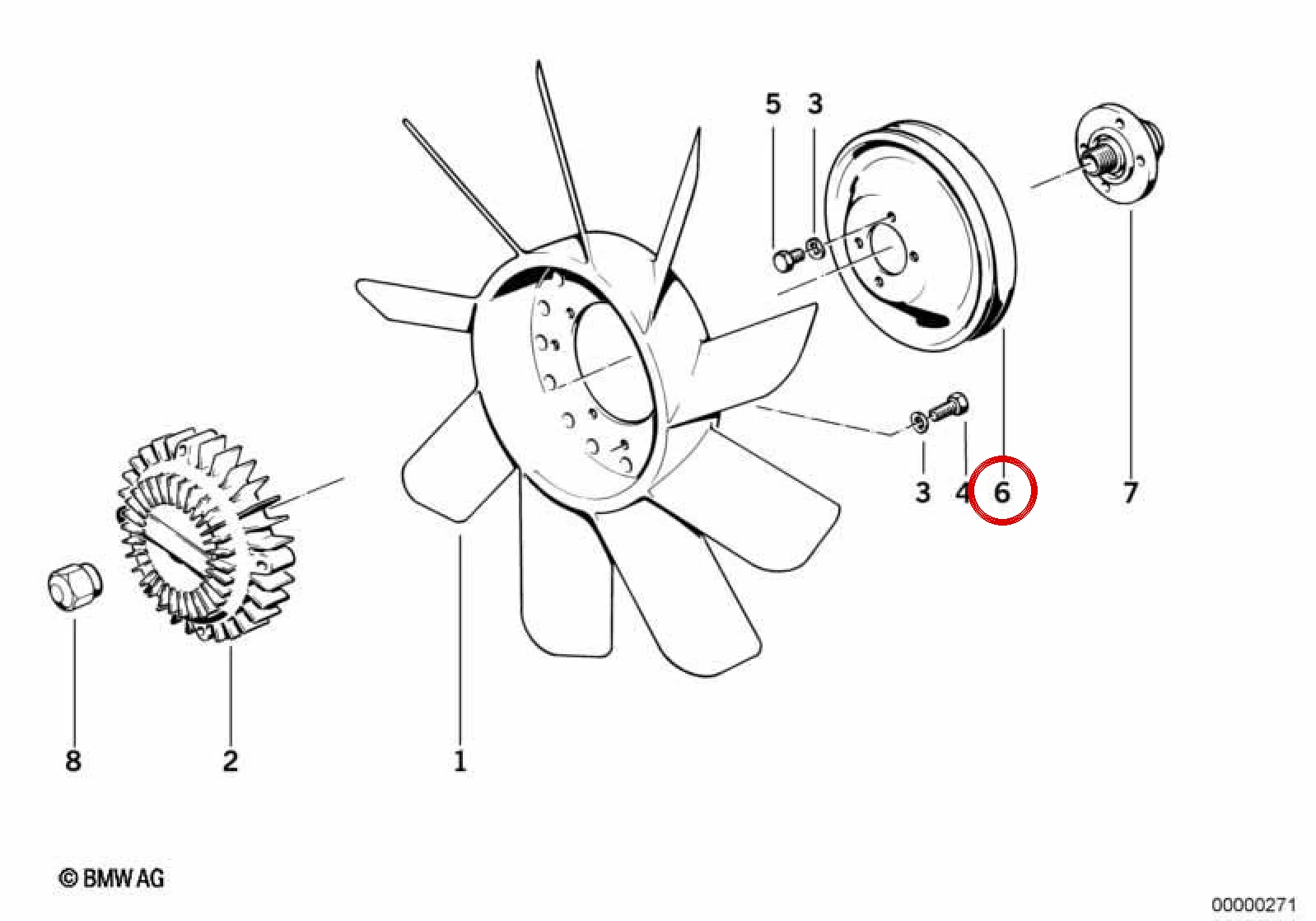 BMW E28 E30 Krank Kasnağı 134 mm 11511274597