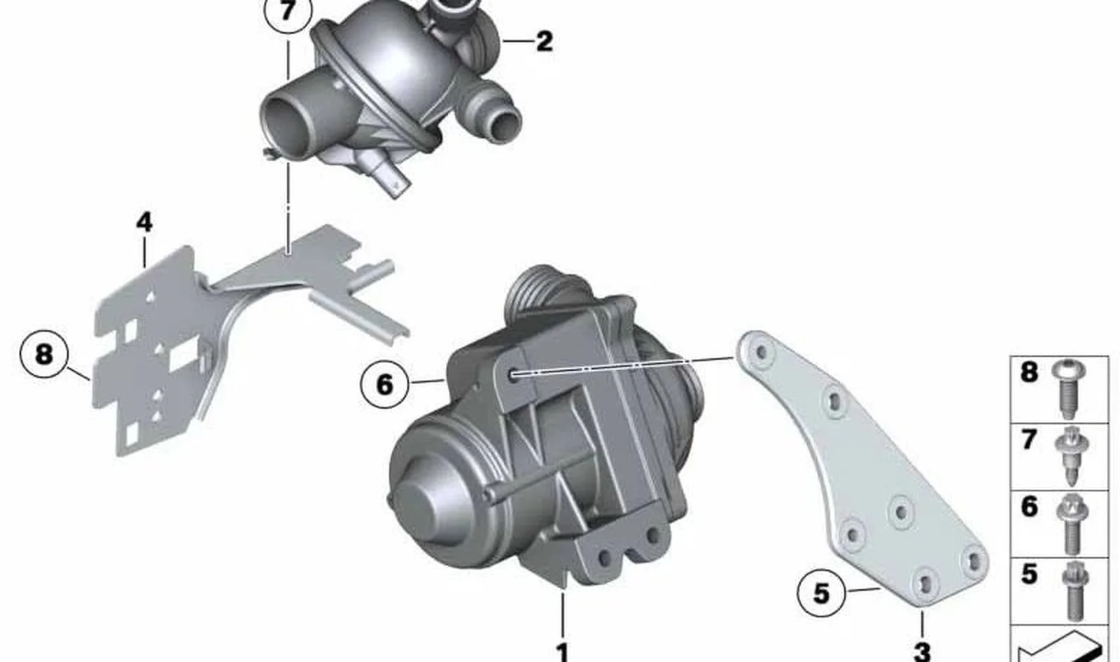 BMW E70 E71 E72 F01… Su Pompası Alüminyum Cıvatası 11512159019