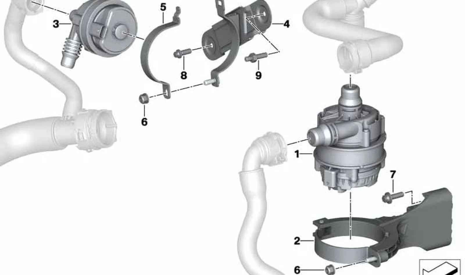 BMW G01 G02 G05 G06… Ek Soğutma Suyu Pompası Braketi 11517935181
