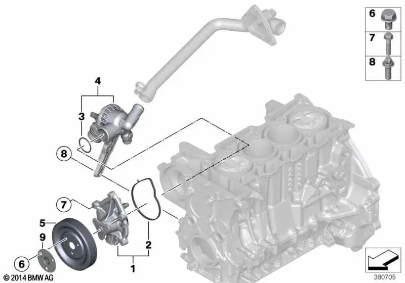 BMW F20 F21 F30 F31… Su Pompası Tahrik Çarkı Kapağı 11518630448