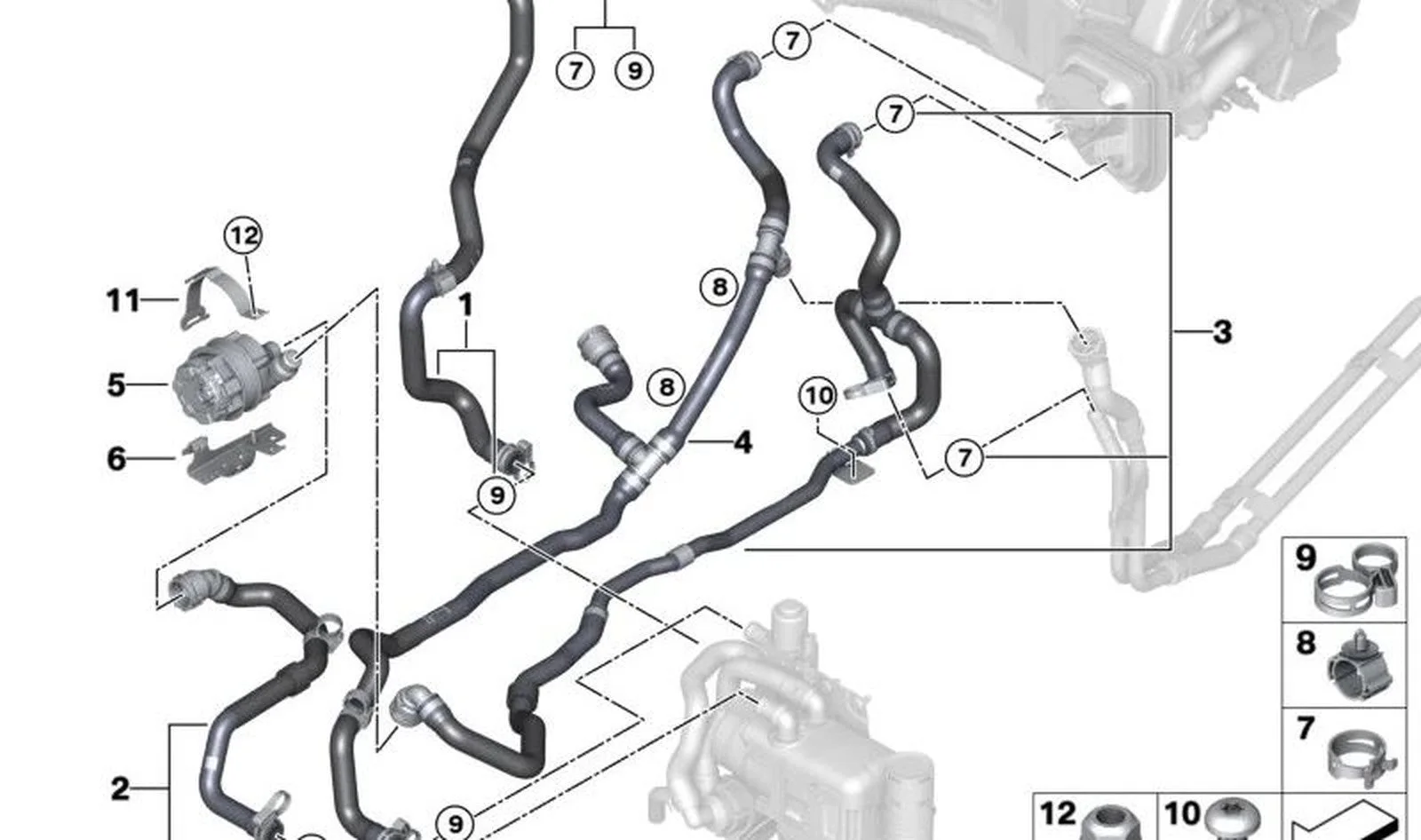 BMW F30 F31 G05 G07… Yardımcı Devirdaim Pompası 11518642732