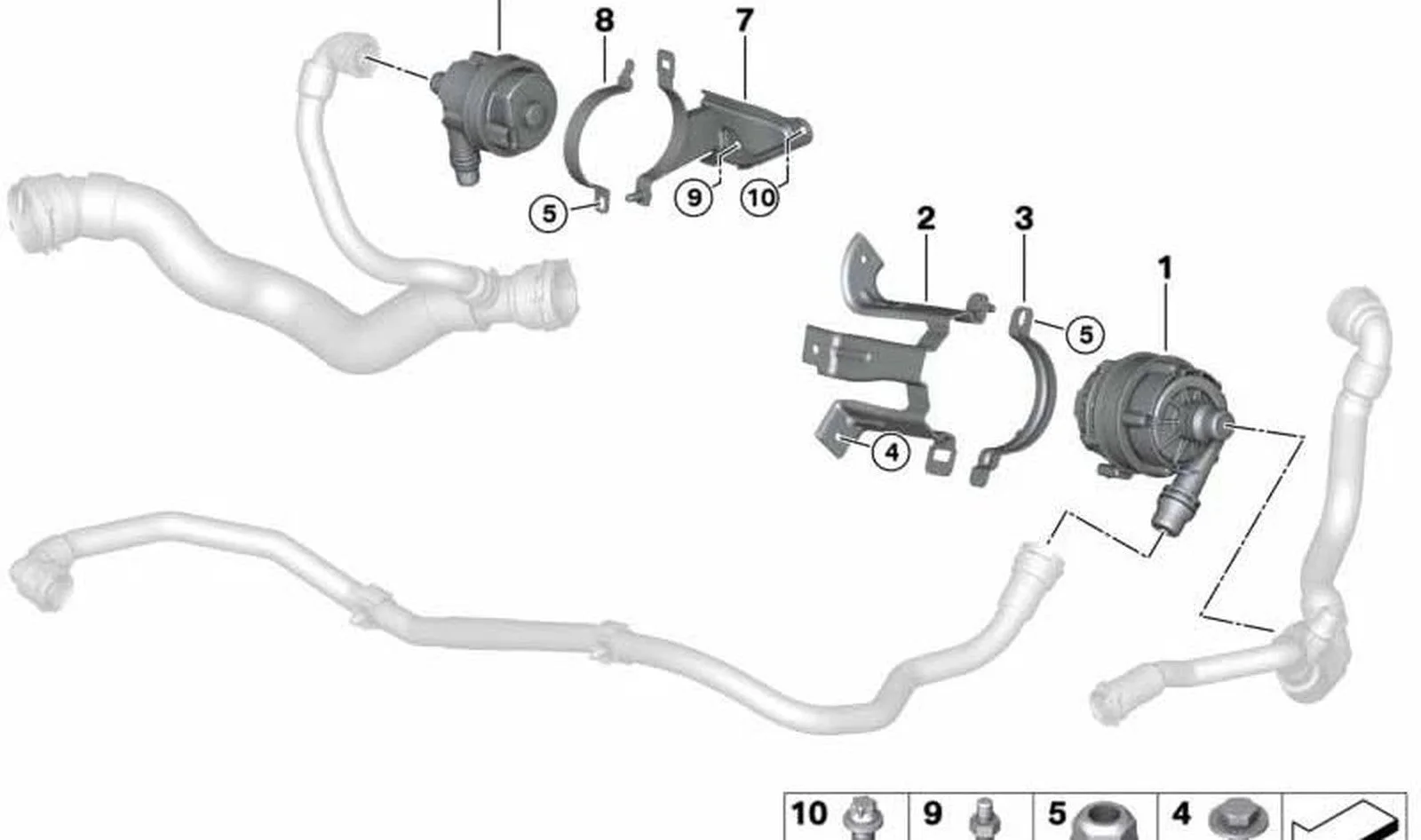 BMW G01 G02 G05 G06… Elektrikli Soğutma Suyu Pompası Braketi 11518740101