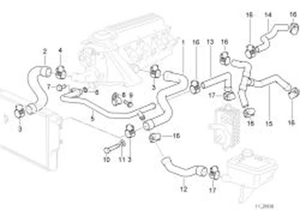 BMW 3 Serisi E36 Dizel Soğutma Dönüş Hortumu 11532245503