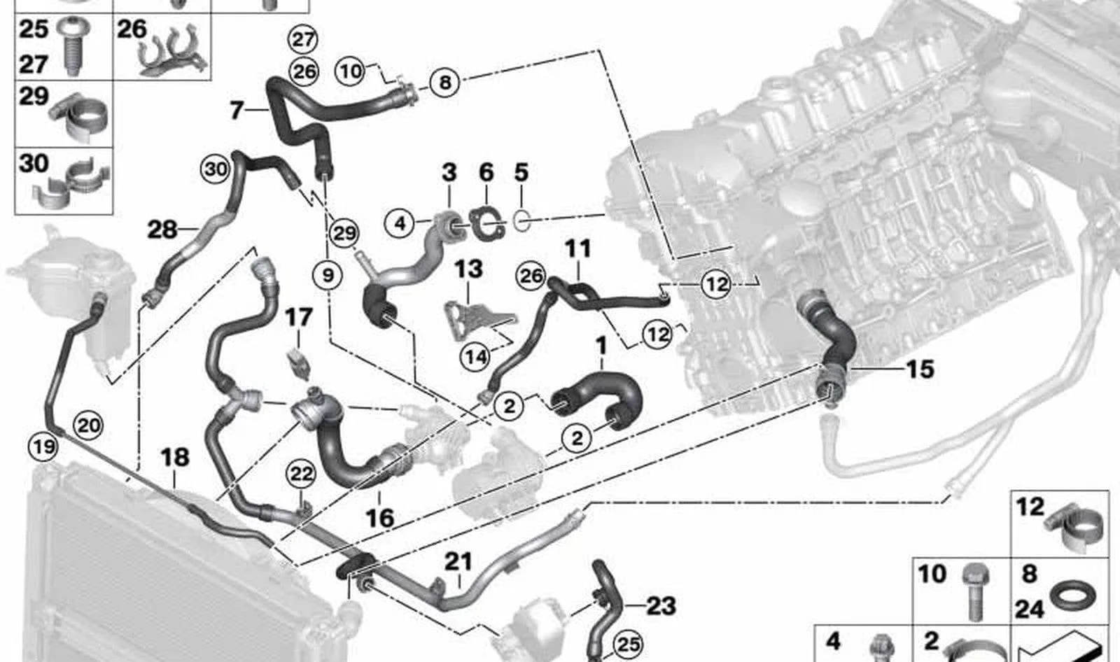 BMW E60 E61 E63 E64… Çift Tutucu Braket 11537545387