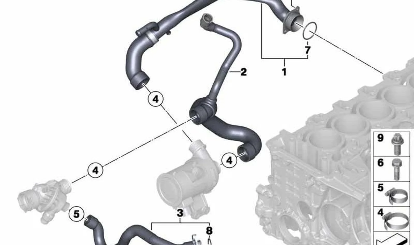BMW F15 F16 F20 F21… Soğutma Suyu İletim Borusu 11537629569
