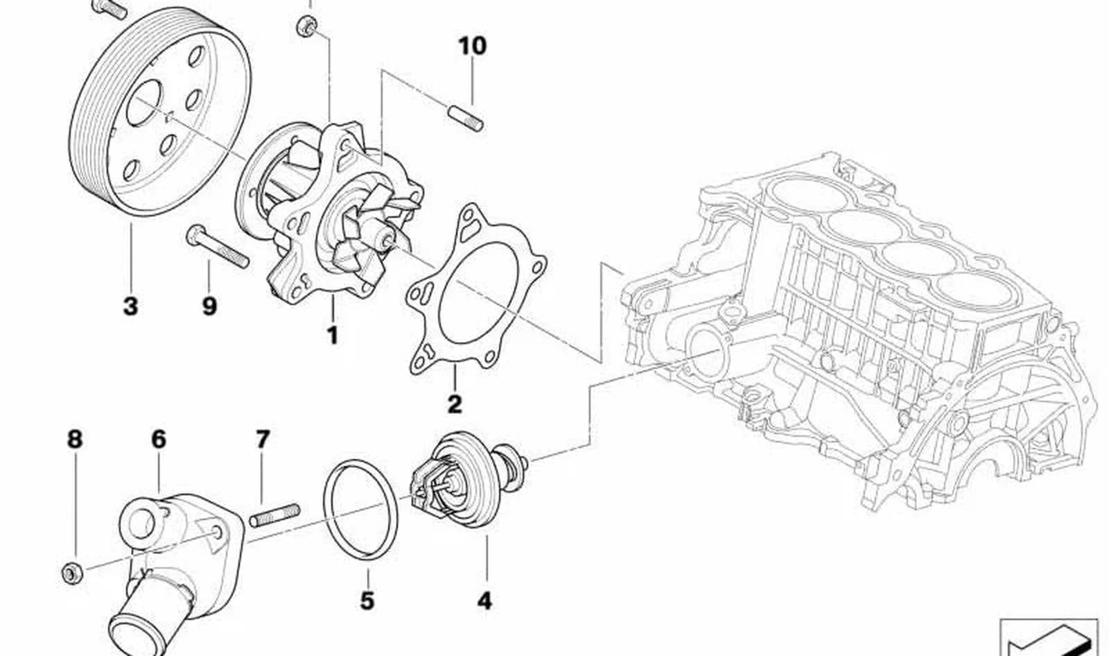 BMW MINI R50 R52 Su Pompası Saplama Cıvatası M6x21 11537791860