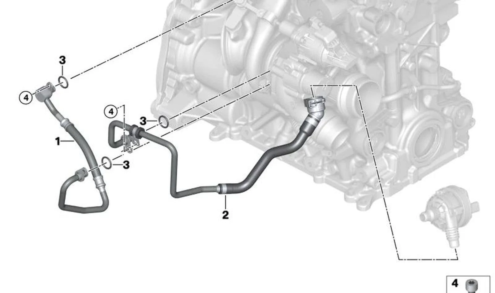 BMW G01 G02 G05 G06… Turbo Motor Bloğu Soğutma Borusu 11538489610