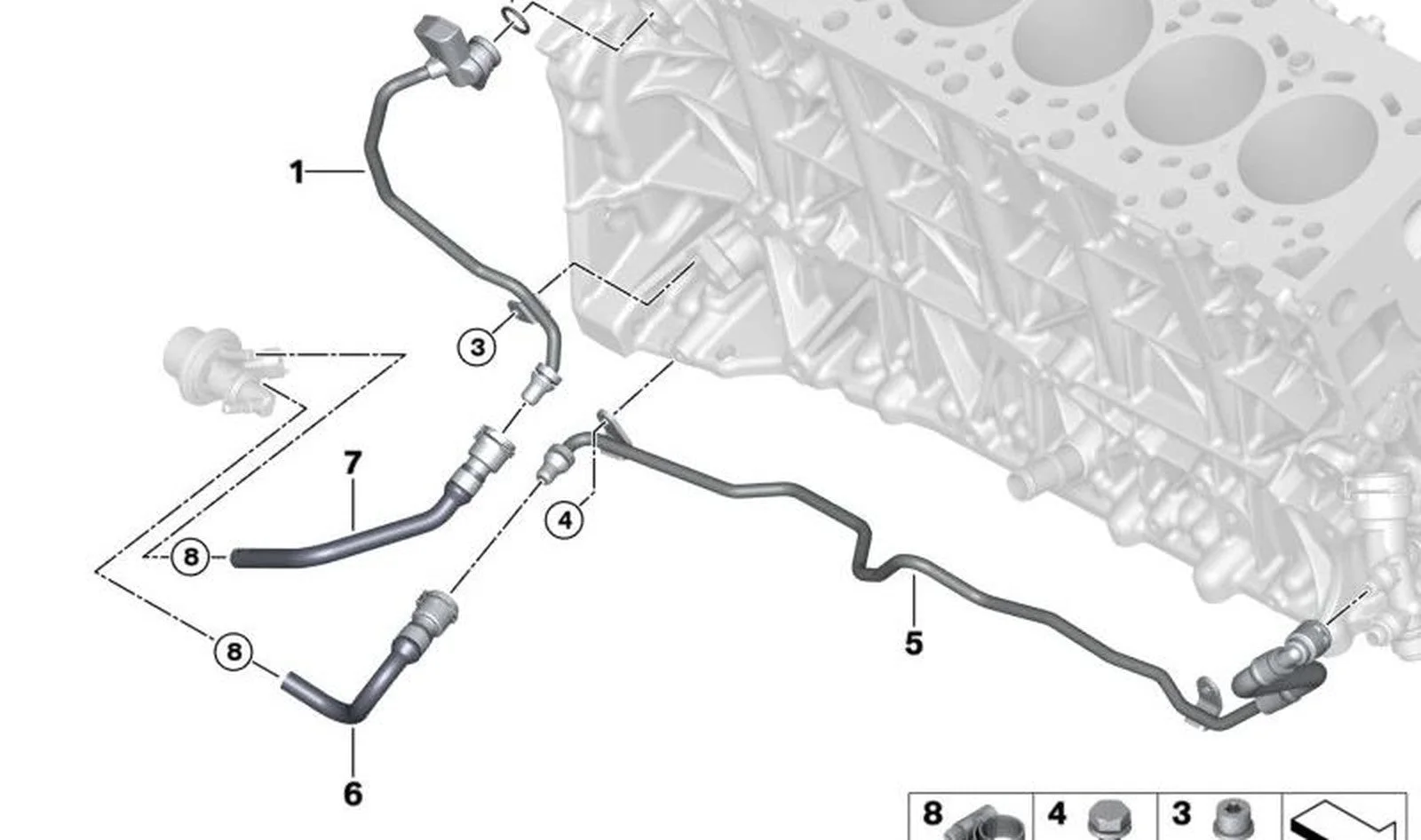 BMW F07 F10 F11 F15… Krank Karteri SCR Modülü Borusu 11538513337