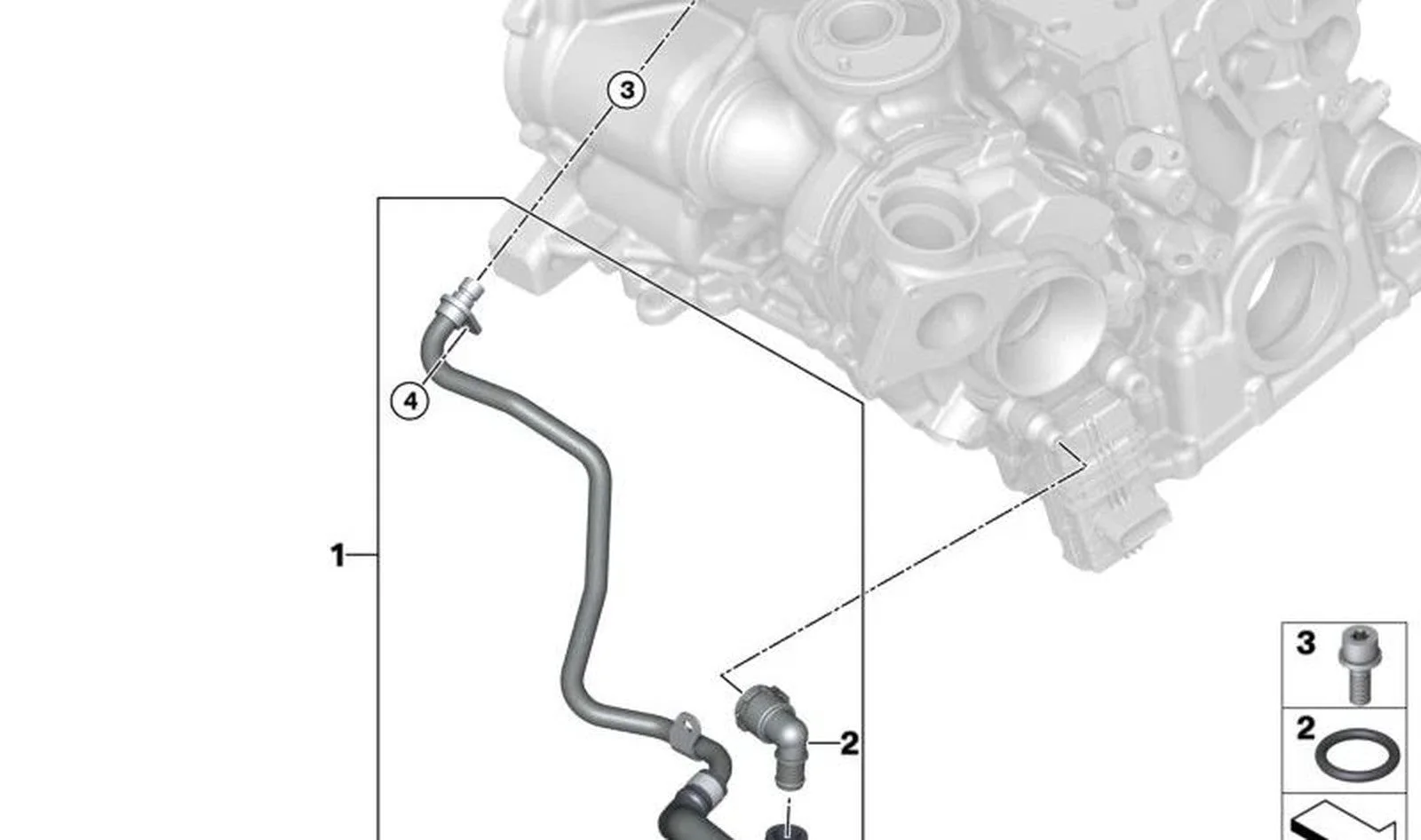 BMW F15 F20 F21 F22… Krank Karteri Borusu 11538514059