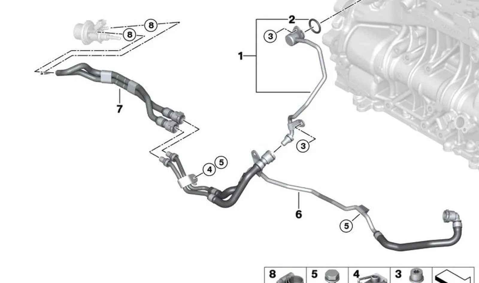 BMW 5 Serisi F10 F11 Silindir Karteri SCR Modülü Hattı 11538514060