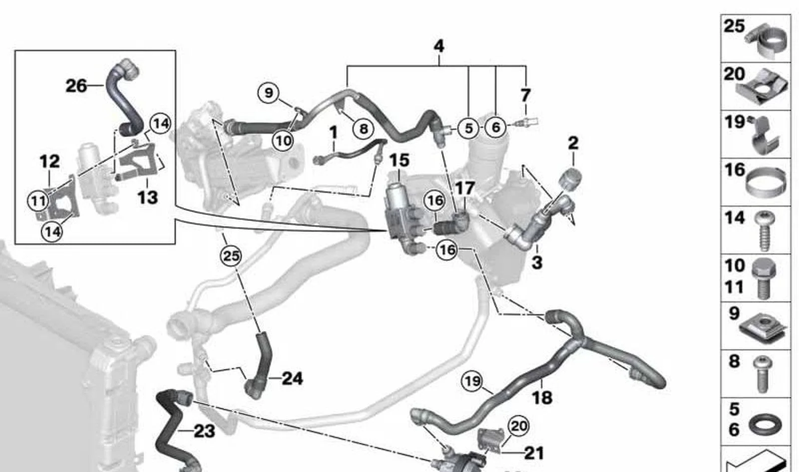 BMW E81 E82 E84 E87… Elektrikli Su Pompası Braketi 11538514440