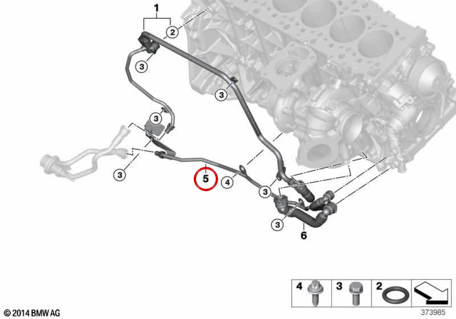 BMW F02 F07 F10 F11… SCR Pompası Soğutma Suyu Hattı 11538514465