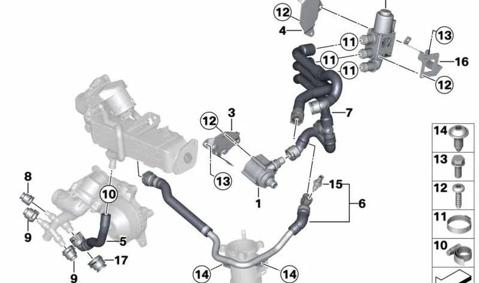 BMW F01 F02 F07 F10… Soğutma Suyu Bağlantı Hortumu 11538573157