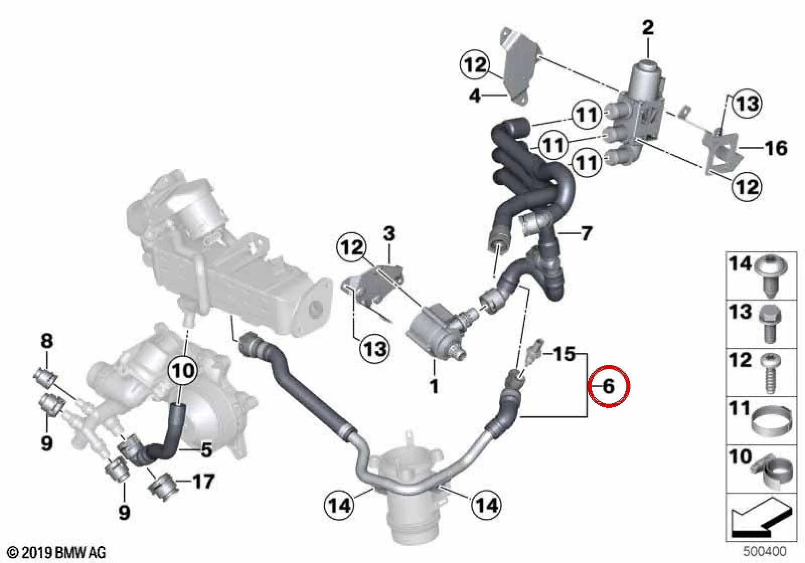 BMW F01 F02 F07 F10… Soğutma Suyu Bağlantı Hortumu 11538573157