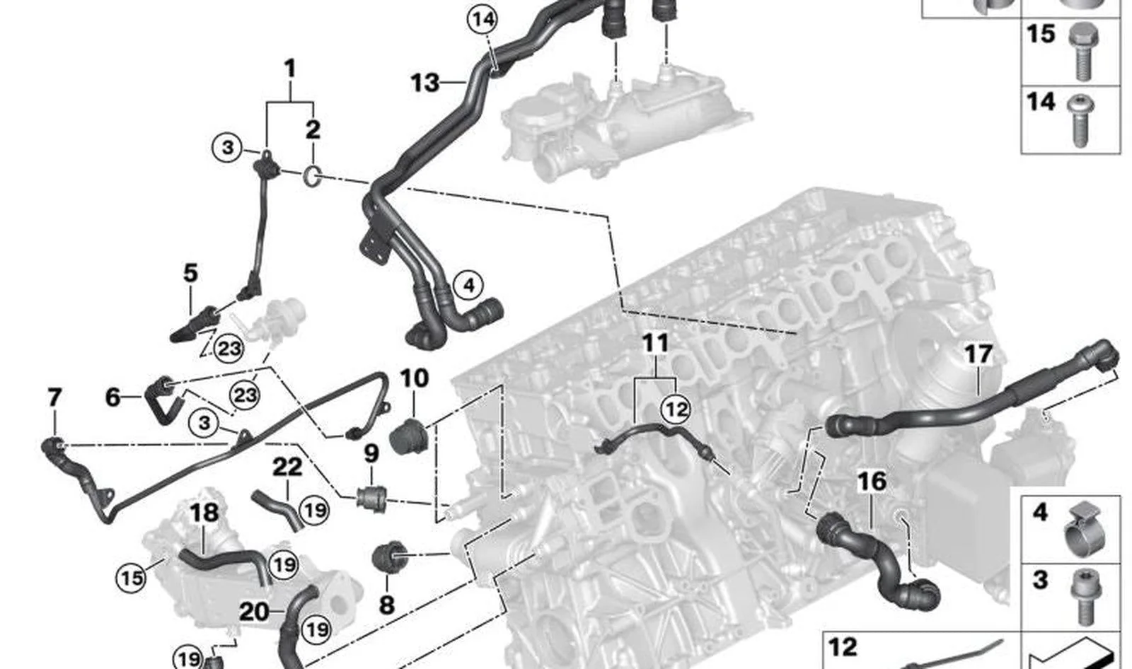 BMW G01 G02 G11 G12… Turbo Soğutma Suyu Borusu 11538576555