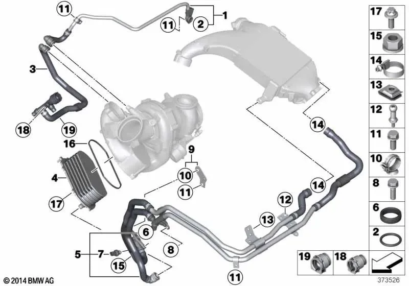 BMW E70 E71 F01 F02… Soğutma Suyu Bağlantı Borusu 11538578988