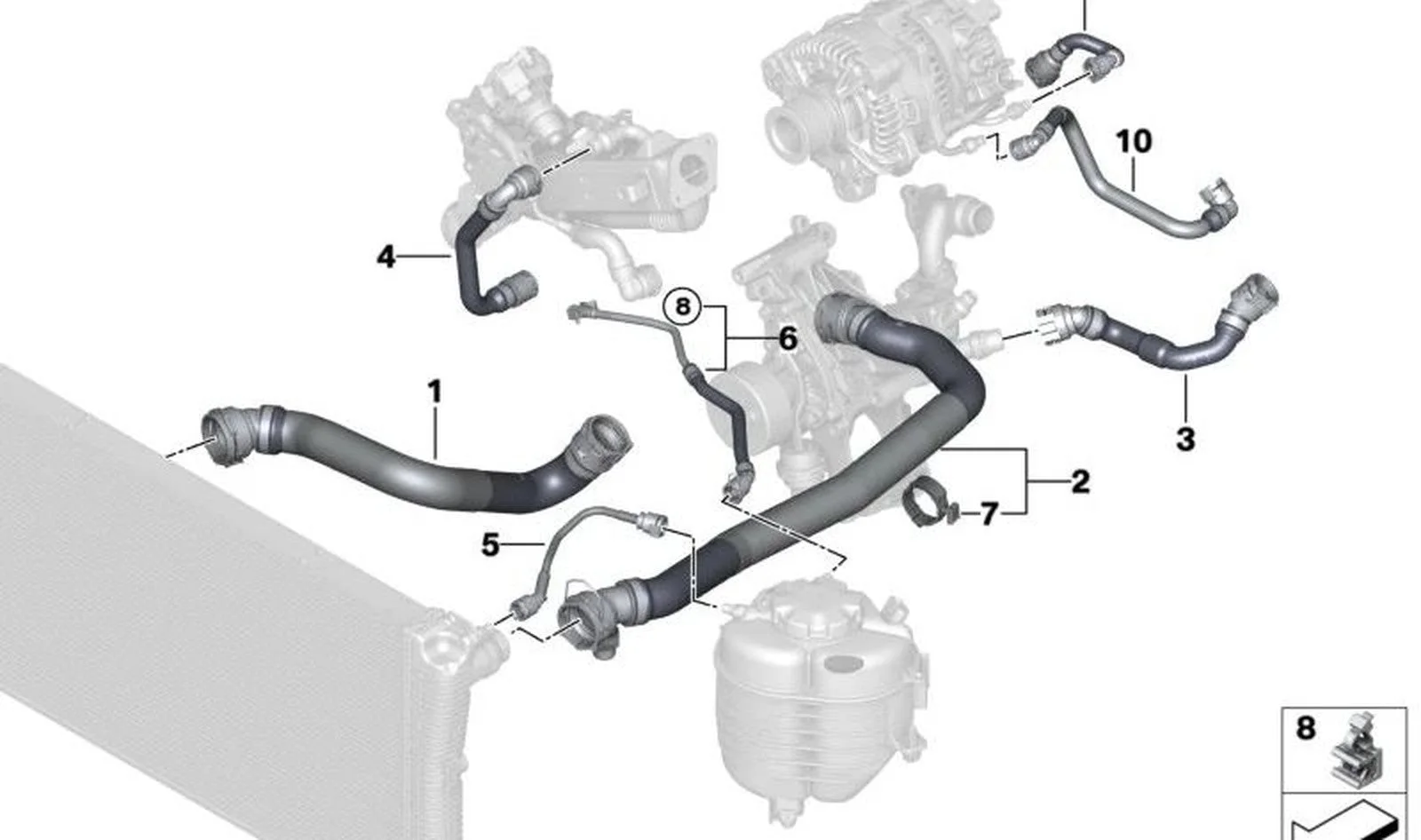 BMW G01 G02 G20 G21… Yağ Filtresi Modülü Borusu 11538594526