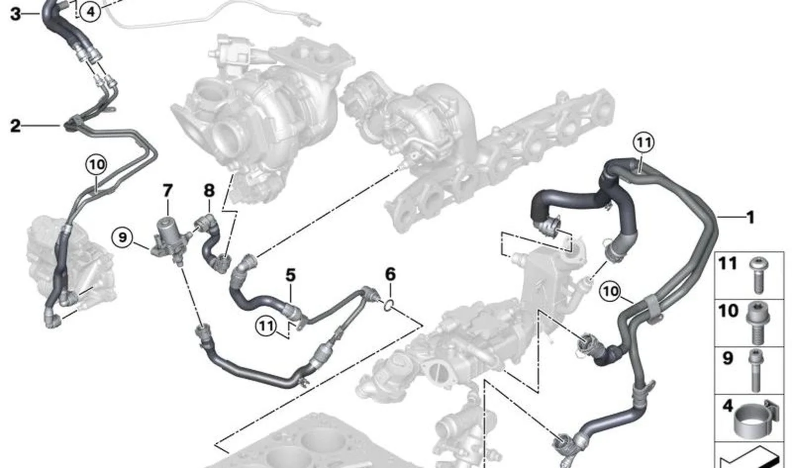 BMW G01 G02 G05 G06… EGR Yüksek Alçak Basınç Borusu 11538596395