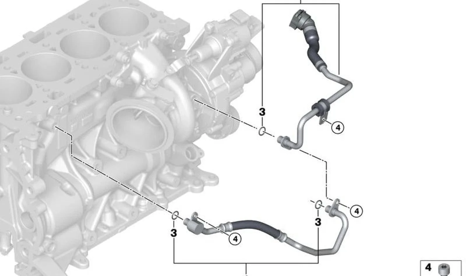 BMW G06 G20 G21 G22… Turbo Soğutma Suyu Geri Dönüş Borusu 11538831224