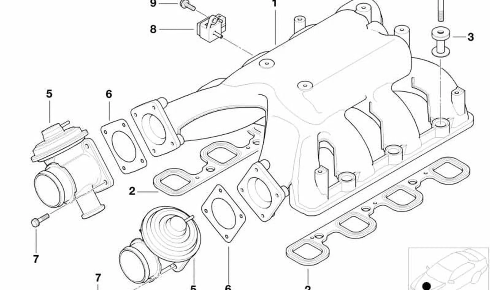BMW 7 Serisi E38 E65 Emme Manifoldu Profil Contası 11610004356