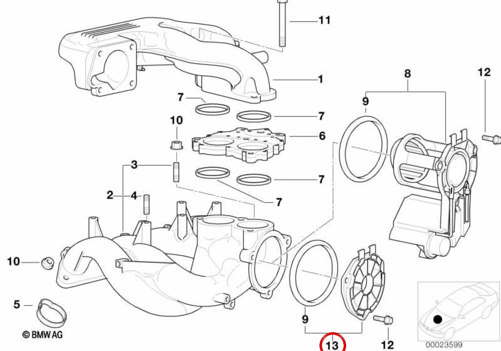 BMW 3 Serisi E36 E46 Emme Sistemi Kapama Tapası 11611435714