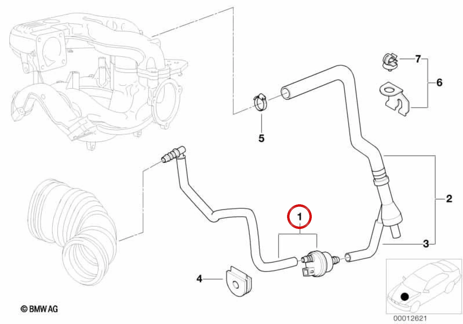 BMW 3 Serisi E46 Hava Kesici Valf 11611435988