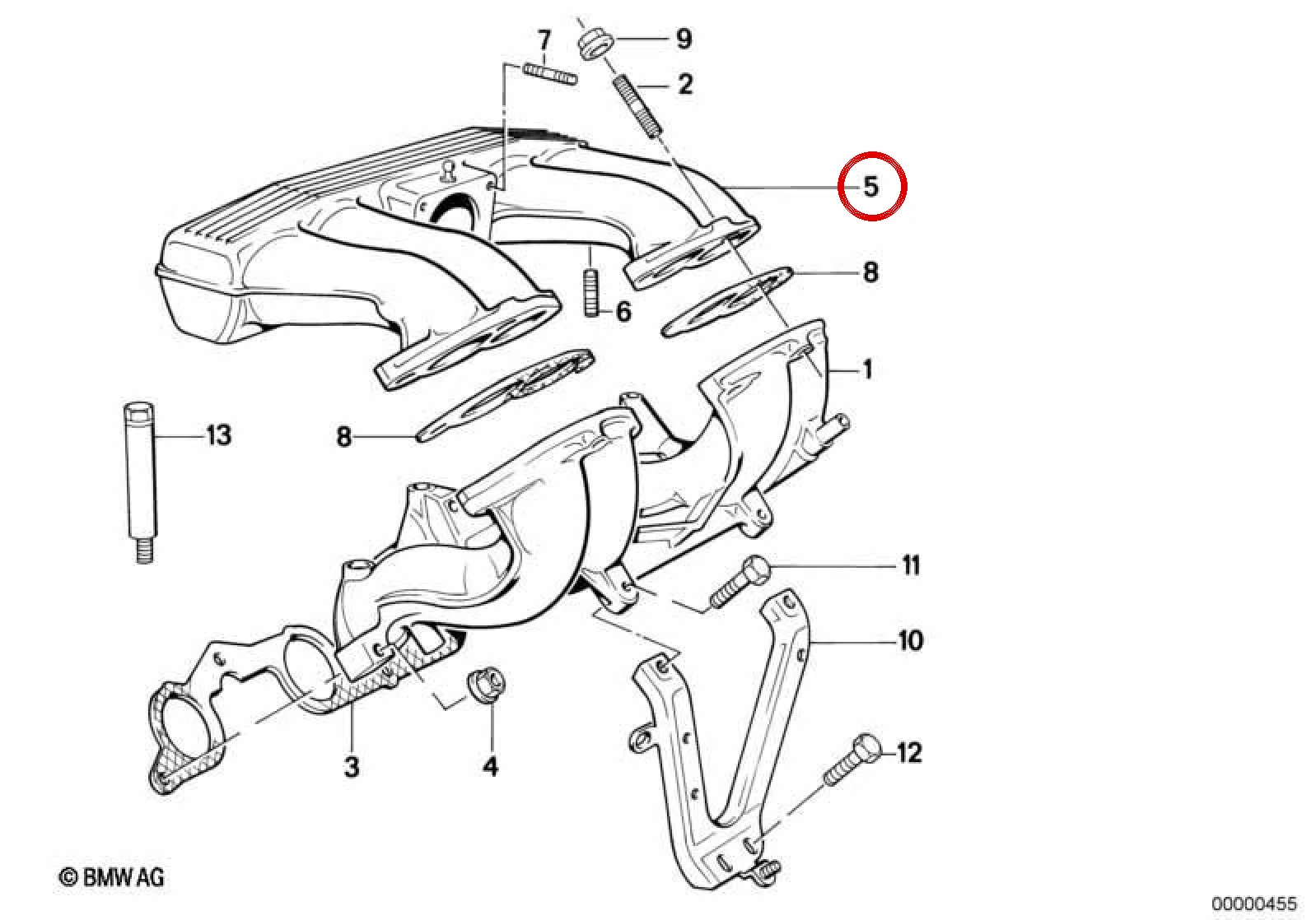 BMW E30 E34 Üst Emme Borusu 11611709623
